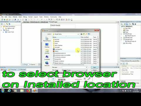 How to change browser internet explorer to Another Browser in Microsoft Visual studio at any version