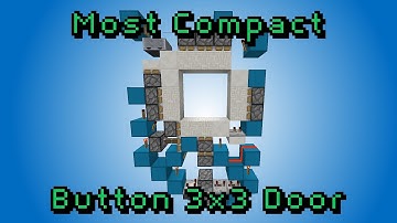 Button 3x3 Door [Smallest] - Minecraft 1.7 Redstone Tutorial