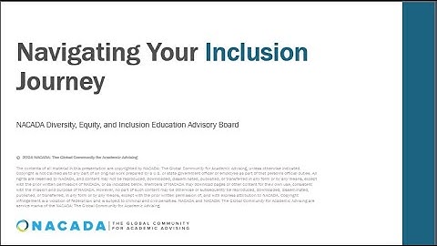 NACADA DEI EAB Self-Assessment Explanation