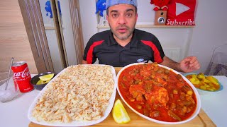 موكبانغ البامية المصرية بموزات الغنم وصفة مصرية خالصة Egyptian Okra Stew With Lamb Shanks Mukbang Ea