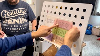 ASMR: Coloured Overlay Visual Stress test on a Real Person