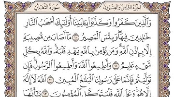 سورة التغابن مكتوبة   سعود الشريم