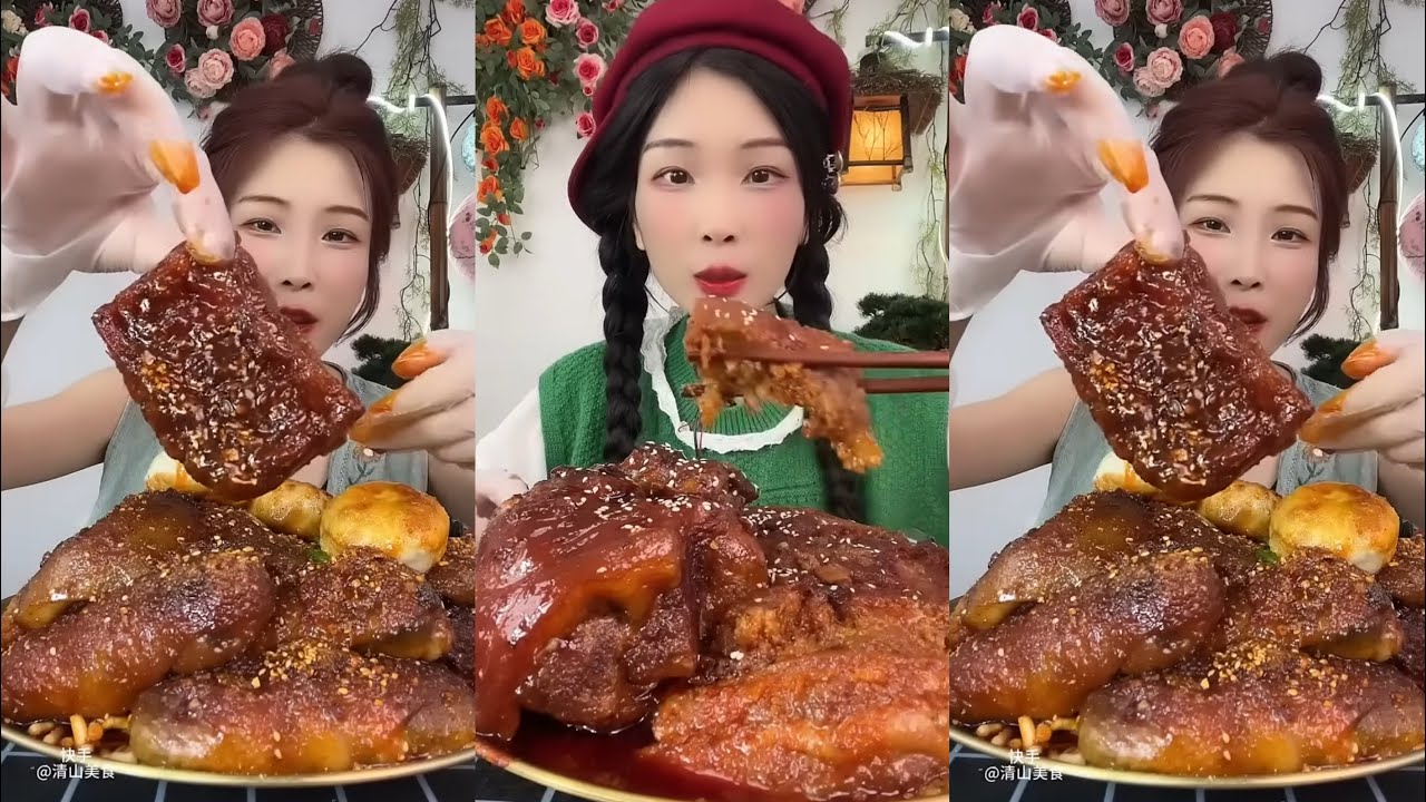 【ASMR】【MUKBANG】SPICY BRAISED PORK BELLY | EATING SHOW |CHINESE MUKBANG |食べ |吃播 LOVE ASMR•JENNIE #咀嚼音
