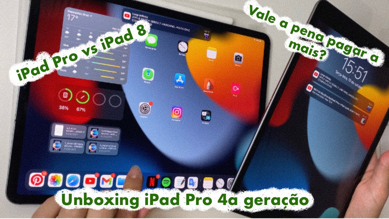 UNBOXING IPAD PRO 4a GERAÇÃO 256 GIGAS + diferença do iPad 8 e Apple ...