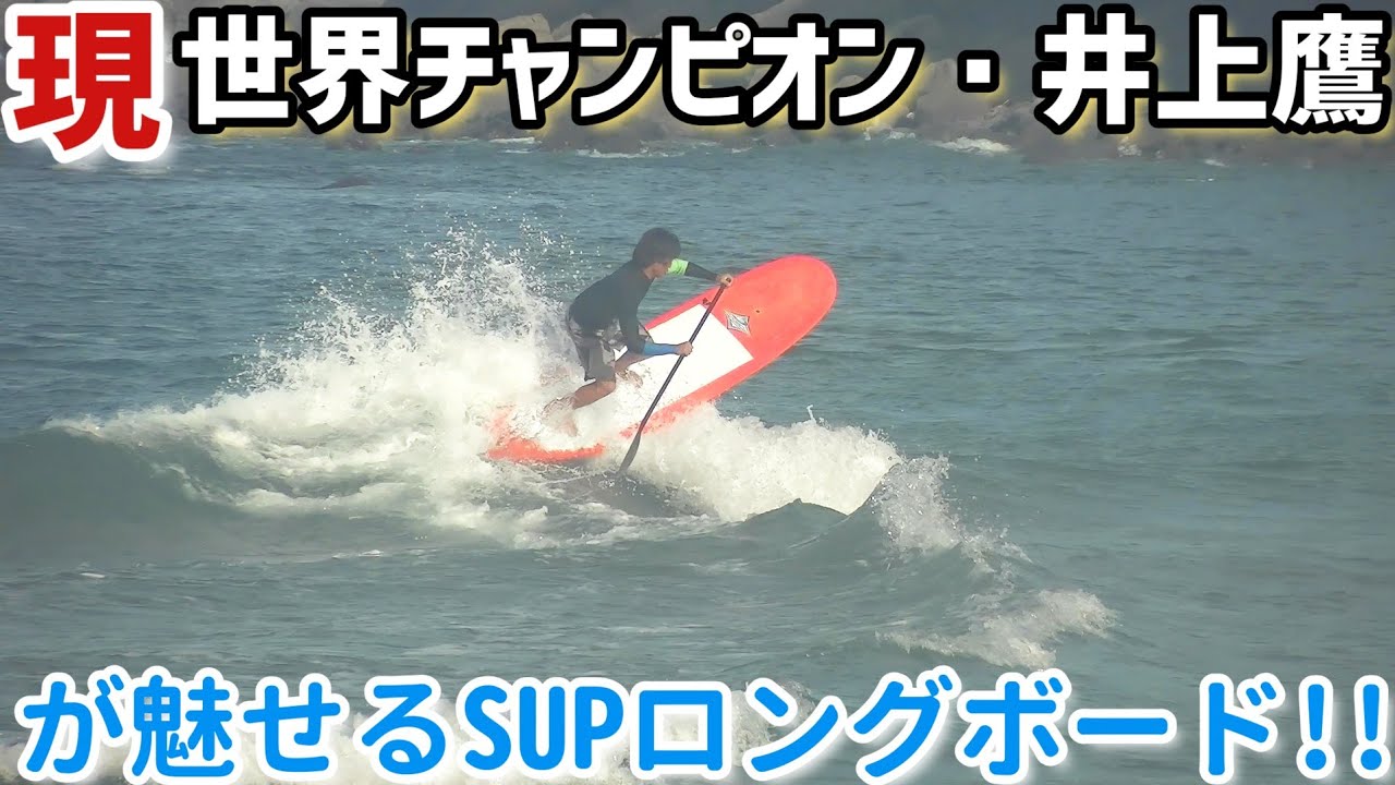 現役世界チャンピオン井上鷹がモモ〜腰サイズで乗ってみた❗【SUP