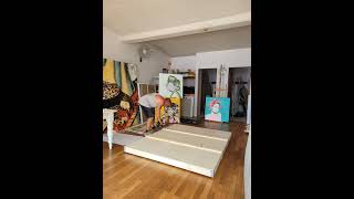 How to ship a large painting in a wooden crate!