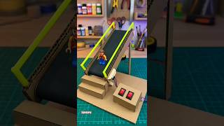 DIY Escalator School Project Using DC Motor | Amazing Working Model! ⚡ #shorts #toys #exposavvy
