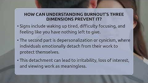 How Can Understanding Burnout