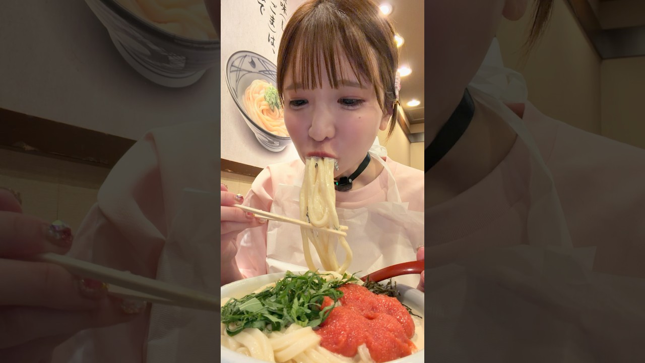超超特盛り冷やし明太くりーむおうどん爆食！！