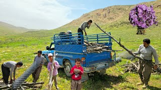 Nomadic migration in Zagros | Preparing Fayez and Fariba's family for a trip to cold regions 🌄🐐
