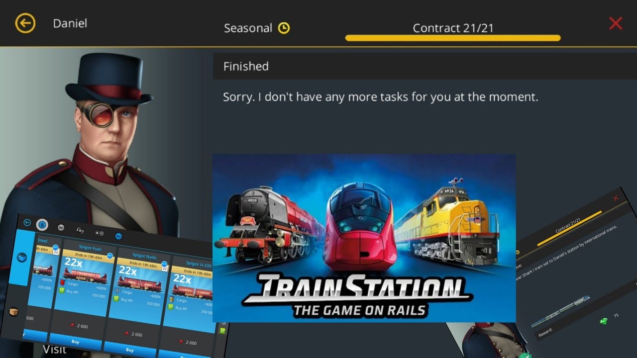 Engine Oil evant finished TrainStation game on rails