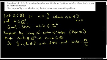 03 sum of rational plus irrational must be irrational