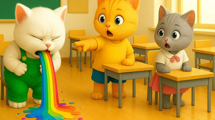 🤮🍏 The Kitten Ate a Strange Apple… Then Chaos Broke Out in Class! #aicat#catshorts#cat