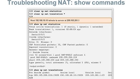 5.3 Troubleshooting NAT (CCNA 4: Chapter 5: Network Address Translation for IPv4)