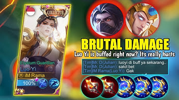 Team Shocked Damage Luo Yi Genius Wand 3x Glowing Wand 2x | Luo Yi Best Build Top 1 Global 2022