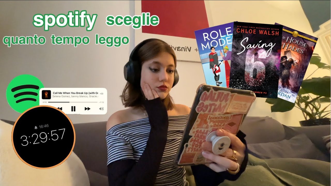 spotify sceglie quanto tempo leggo al giorno!! 🎧⏳ reading vlog