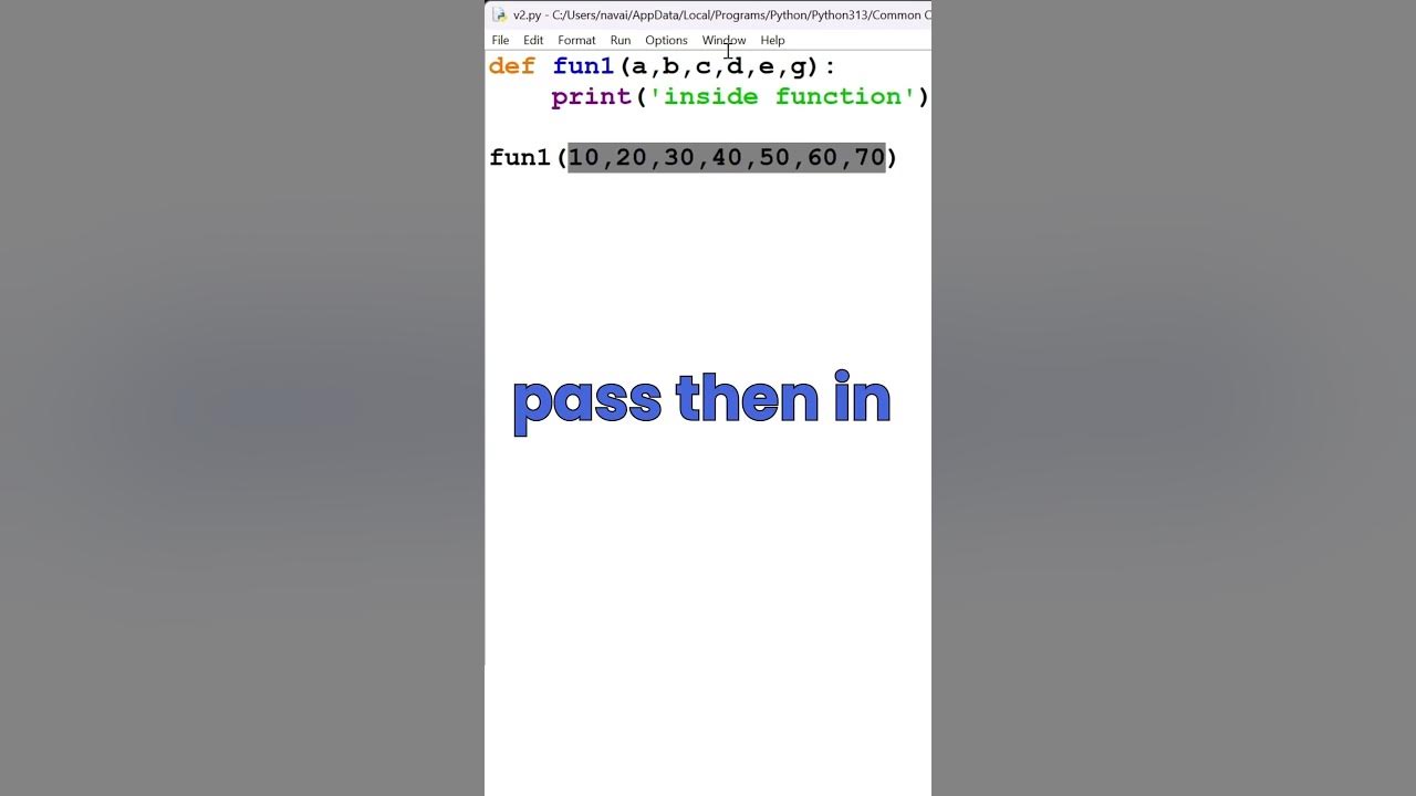 👉 Python *variable length argument Explained in 59 Seconds! 🚀 #Shorts ...