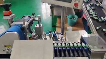 Automatic high speed vial small bottle vertical to horizontal feeding labeling machine