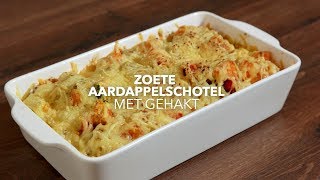 Zoete Aardappelschotel Met Gehakt