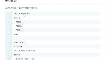 기초다지기-반복문 while/repeat
