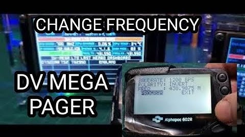 DV MEGA ,GENESIS HOTSPOT CHANGE POCSAG FREQUENCY