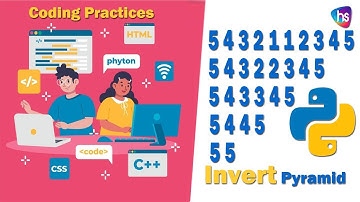 Python Invert Pyramid Numbers Pattern - Number Patterns in PYTHON - Python pattern Programs - sekhar