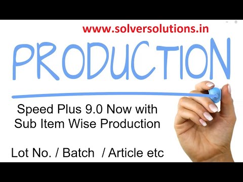 Video preview: Speed Plus 9.0. Now Manage Production with Subitems Like Lot No / Batch / Article / Size / Color etc