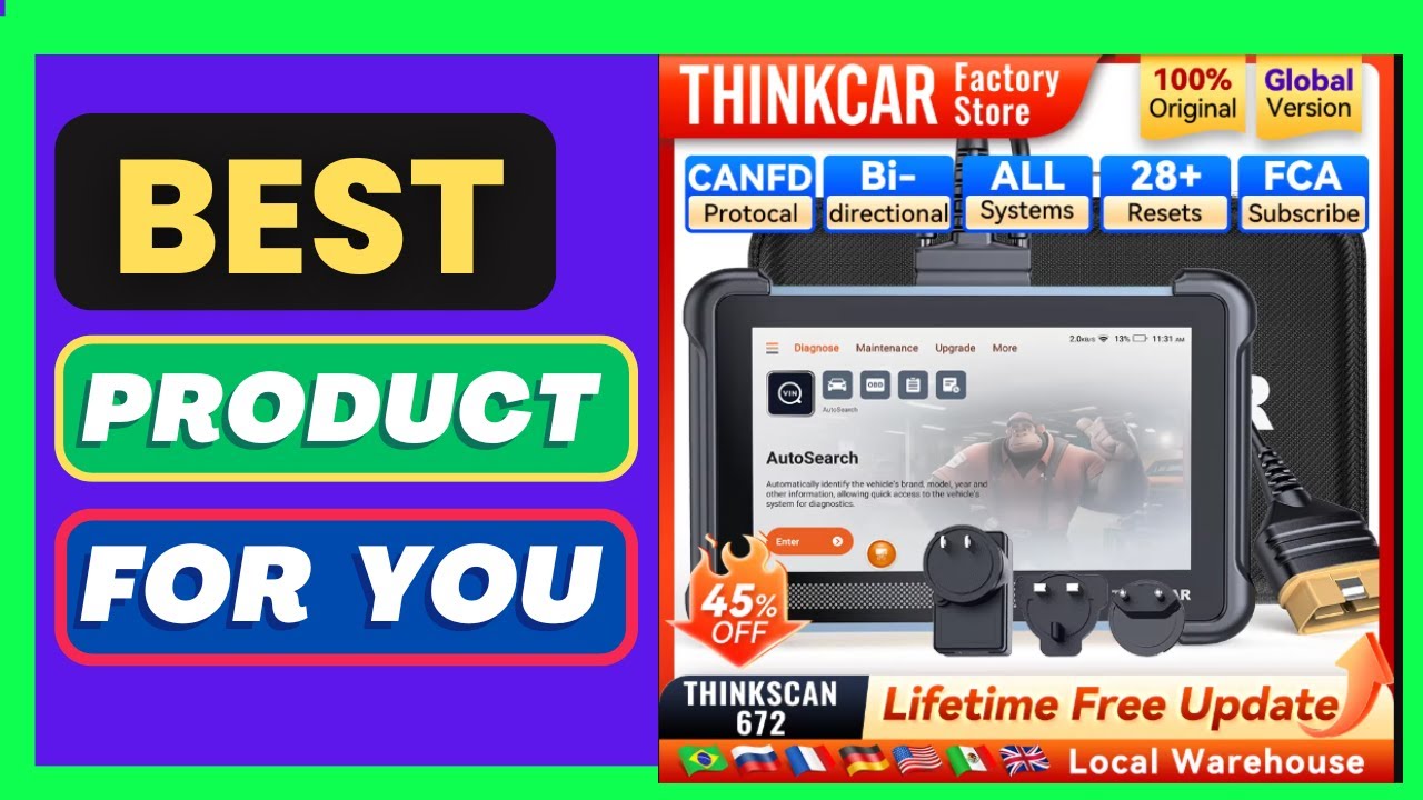 THINKCAR THINKSCAN 672 Professional Car Diagnostic Tool CANFD