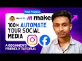 100% Automated Social Media AI Automation with Make.com (Real Project)