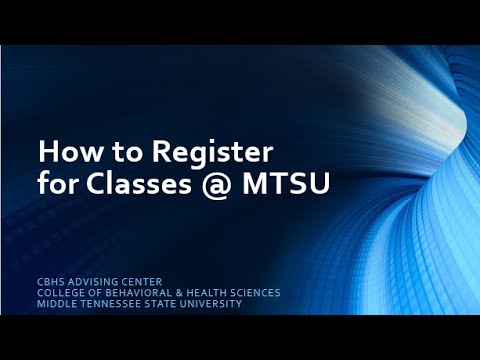 How to Register for MTSU Classes
