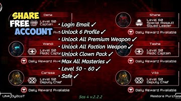 (🔥𝗨𝗽𝗱𝗮𝘁𝗲𝗱🔥) New!! Sas 4 Zombie Assault V2.2.2 | Sas 4 Free Account Unlock Weapon,Armor,Masteries Max