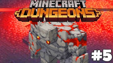 MINECRAFT DUNGEONS Gameplay Walkthrough Episode 5 - Redstone Golem Boss and Redstone Mines!