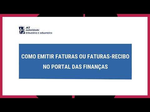 Como emitir faturas/recibos no Portal das Finanças