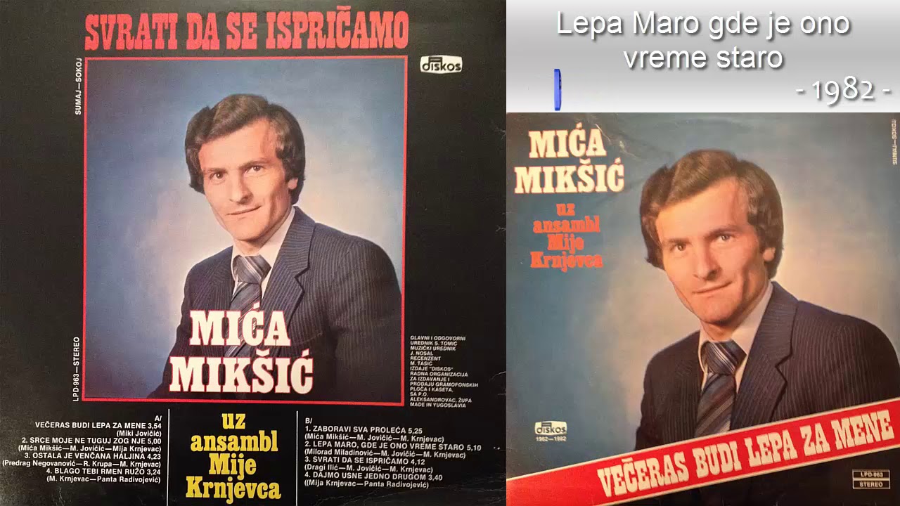 Mica Miksic - Lepa Maro gde je ono vreme staro - (Audio 1982)