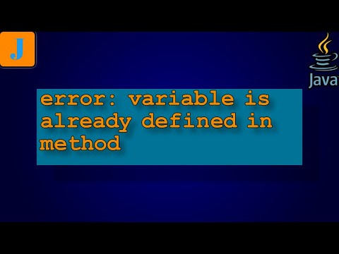 error: variable is already defined in method