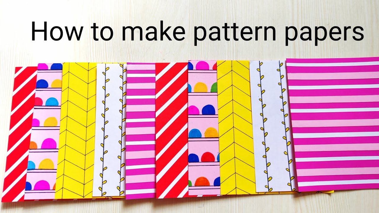 How to make Pattern Paper at Home/ 5 styles of making Pattern Paper/ Handmade pattern paper