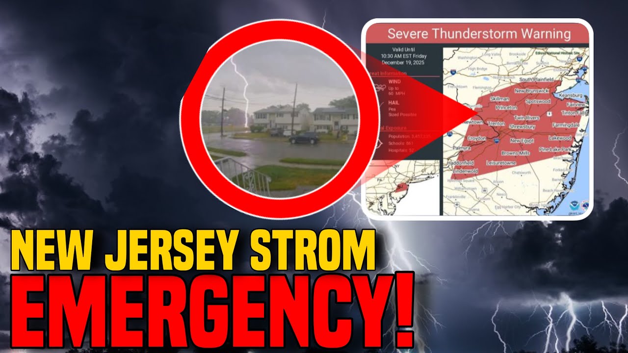 Severe Thunderstorm Warnings Issued in New Jersey | 60 MPH Winds ...