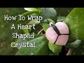 How to string/wrap a heart shaped crystal 💜 into an adjustable pendant. DIY necklace tutorial 💕