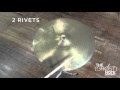 RIVET COMPARISON Zildjian 20" 1970's A 0 1 2 3 rivets