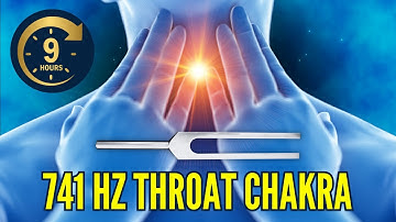 [9 Hours] 741 Hz Tuning Fork to REMOVE TOXINS and Negativity by Clearing Throat Chakra (Delta Waves)
