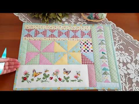 Салфетка в стиле пэчворк и текущие процессы