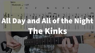 All Day and All of the Night - The Kinks | guitar tab easy