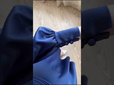 فستان كحلي طويل