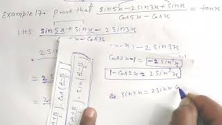 Class 11 Maths | Chapter 3 | Trigonometric Functions | Example 17 | Full Explanation Z C 10 11 12