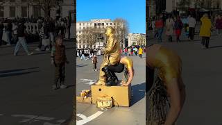 LEVITATING GoldMan STATUE!? How Can This Be POSSIBLE? Statue Prank Fail! @silvermanstatueofficial