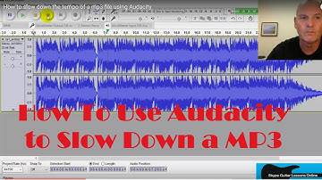 How to slow down the tempo of a mp3 file using Audacity