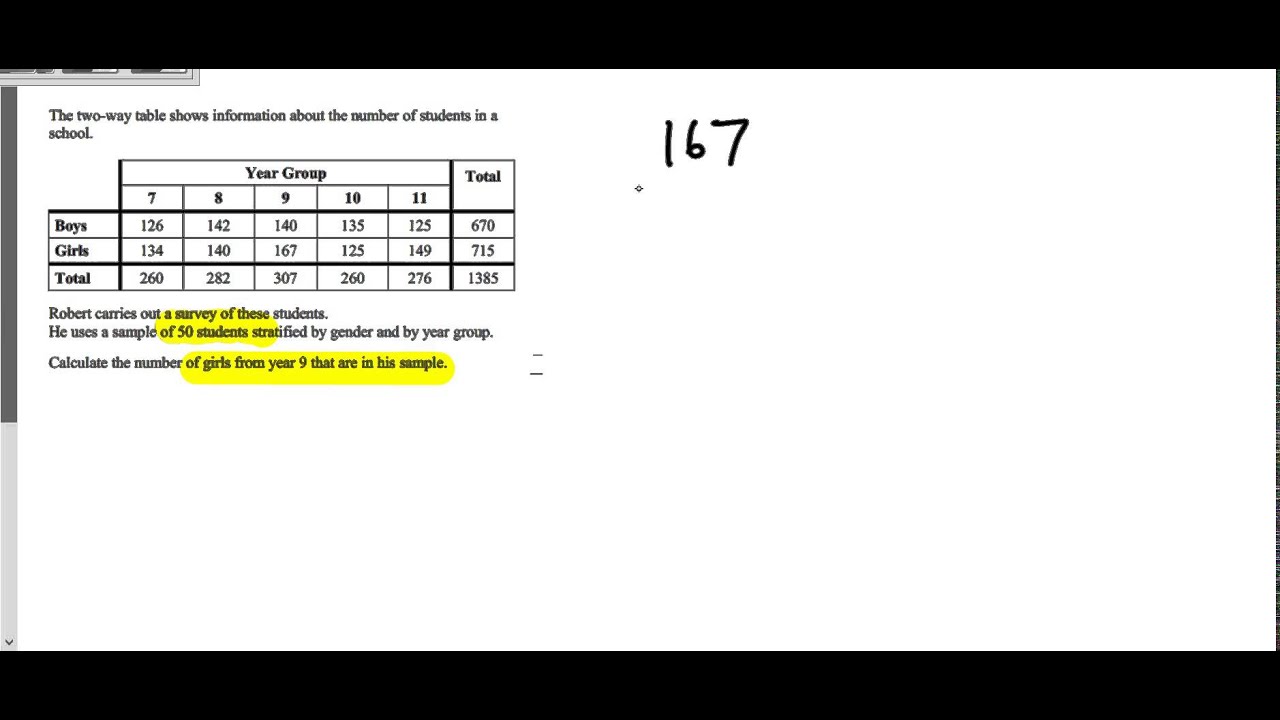 stratified sampling YouTube