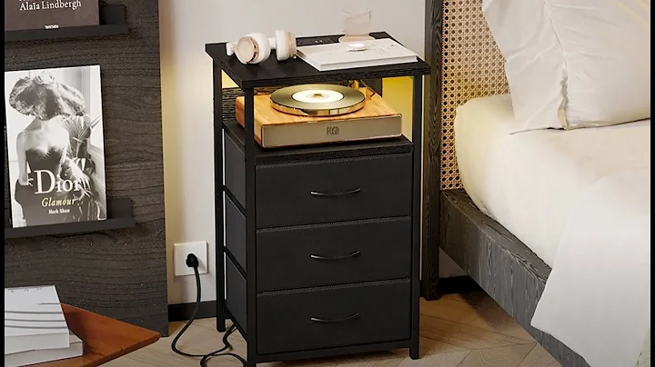 Installation video for 3 drawers nightstand with socket and light