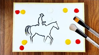 Horse Riding At Sunset /Acrylic Painting /CAM STYLES