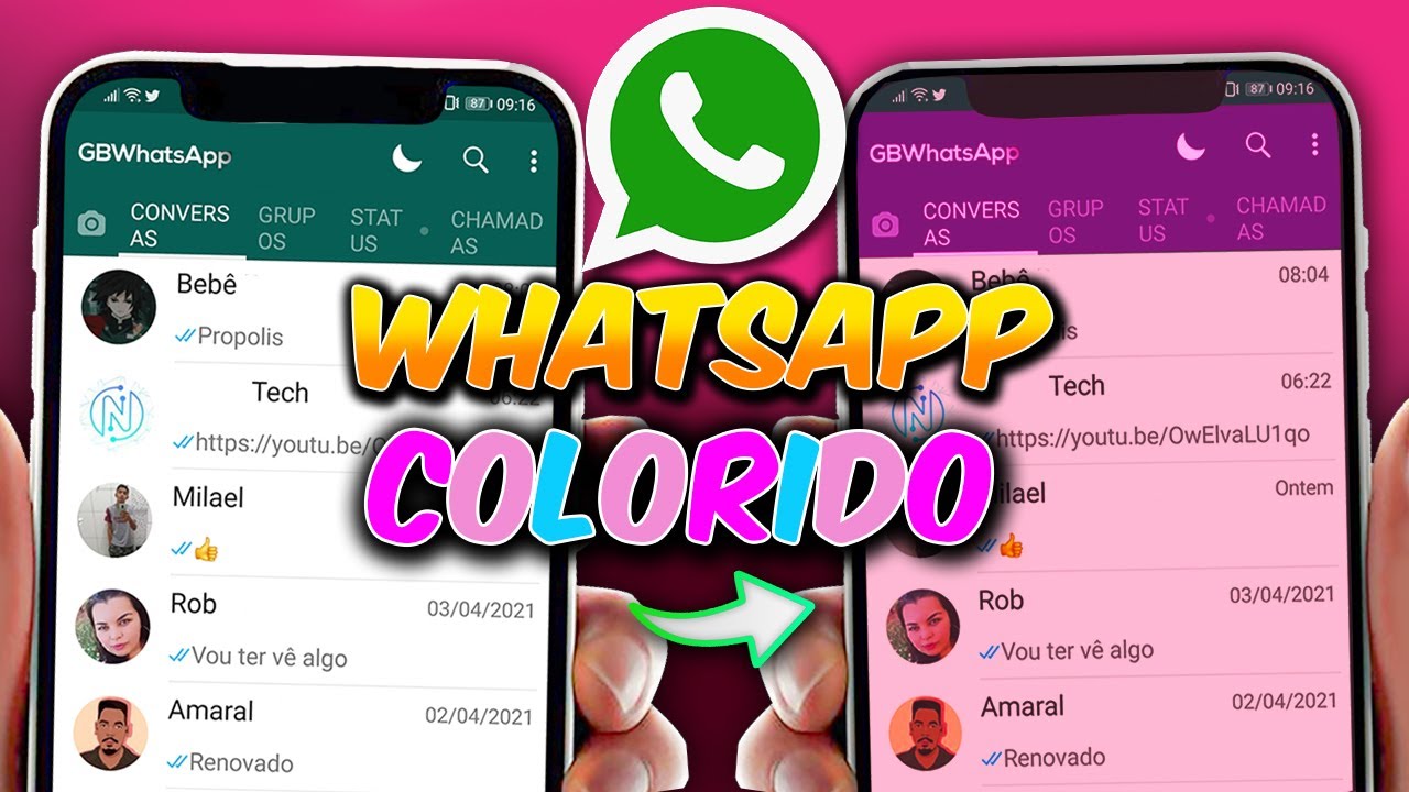 Enfim Chegou🤩 COMO DEIXAR SEU WHATSAPP COLORIDO (passo a passo) - YouTube